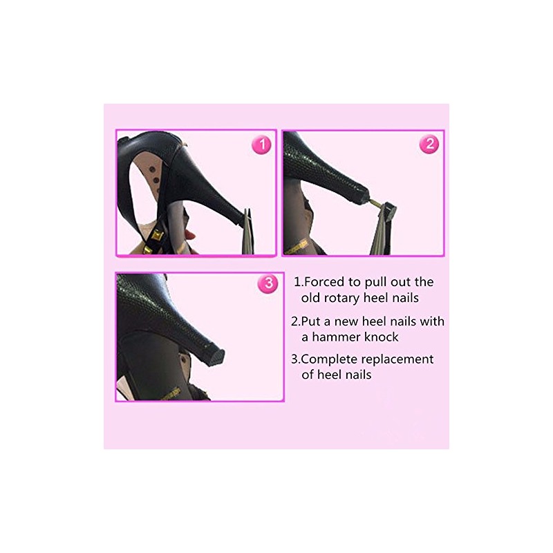 LIPOVOLT® 60PCS 5-Sizes High Heel Shoe Repair Tips Taps Pins