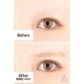 CLASSE Waterproof Eyebrow Tattoo Sticker, Colored for Cosplay, 12pair 4D Hair-Like temporary sticker on eyebrows, No water needed, peel off Painfuless, Mannish Arch GD01 Blonde