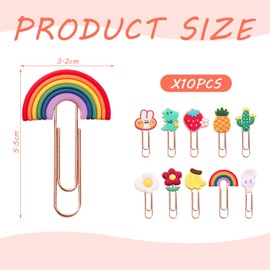10 Pieces of Creative Cartoon Paper Clips, Creative Paper Clips, Cute Paper Clips, Decorative Paper Clips, Children's Stationery