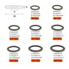 Pissente 110 Pcs Bonded Seal Dowty Washer Rubber O Ring