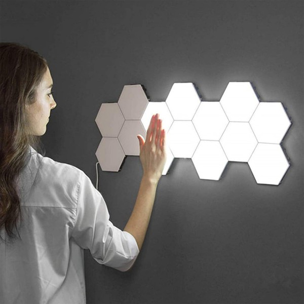 MODOAO Hexagonal Wall Light, Touch Sensitive Modular Light,DIY Lights Geometry