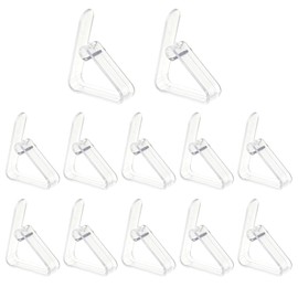 Xumann 12 Pcs Table Cloth Clip, 2 Size Clear Tablecloth Clips for Indoor Outdoor