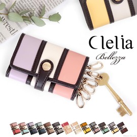 Cleria CL-11157 Women's Bellezza Series Key Case, 6 Row Key Hook, Multicolored, rose grey