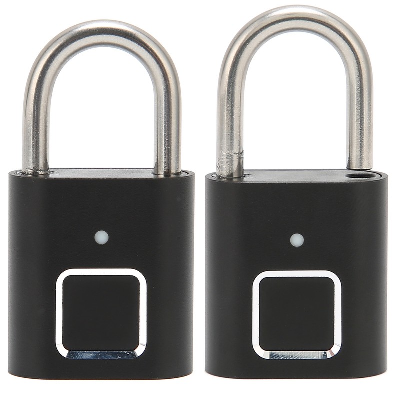 Fingerprint Padlock Biometric Smart Security Digital Lock Water Resistant USB