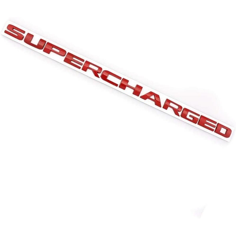 2X Supercharged Letter Emblem Metal Badges Nameplate Logo (Red)