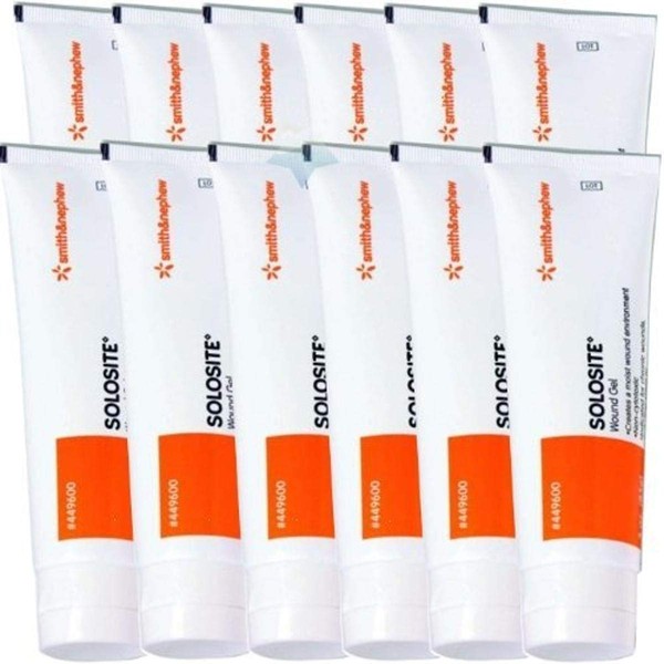 Smith & Nephew 449600 SOLOSITE Gel for Hydrogel Wound Dressing with Preservatives, 3 oz. Tube (Pack of 12)