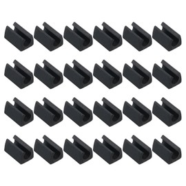 PATIKIL 12mm Rectangle Chair Leg Cover, 48Pcs Plastic Non-Slip Furniture Feet Protectors Tips Covers Floor Glides Tubing Caps for Office Home, Black