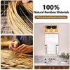 LmnLvn Farmhouse Bathroom Light Fixture, 3-Light Boho Vanity Light, Bamboo