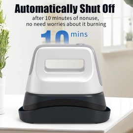 UOKRR Hat Press, Mini Hat Heat Press Machine for Caps & Patches, Portable Handheld Cap Easy Press Machine with 3 Heating Levels, Auto-Off & 6.3"x3.3" Curved Heating Plate