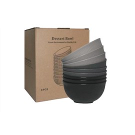 9 Pack Wheat Straw Bowls Reusable Salad Bowls,Durable & Lightweight, Perfect for Home, Parties, Camping, and Outdoor Use Dishwasher Safe (Dark Gray, Light Gray, Black)