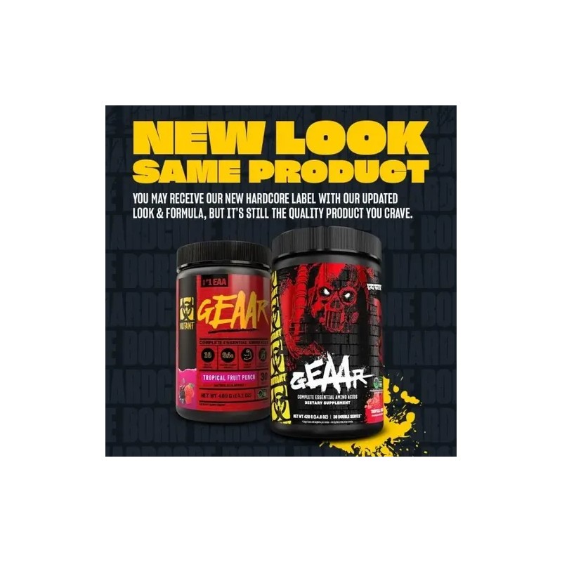 Aminoácidos Eeas Mutant Geaar Electrolitos 30 Servicios 420g, Sabor Tropical