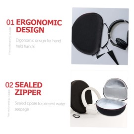 SHINEOFI Lightweight Headset Storage Case Durable Material Protective Box for Over Ear Headphones Accessories Compact Design for Easy Carrying