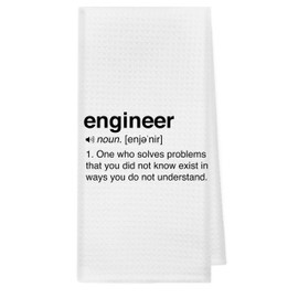 Engineer Definition Kitchen Towels and Dishcloths 16×24 Inch,Engineer Engineering Hand Towel Dish Towel Tea Towel for Kitchen Decor,Best Engineer Gifts,Engineer Leaving Retirement Birthday Gifts