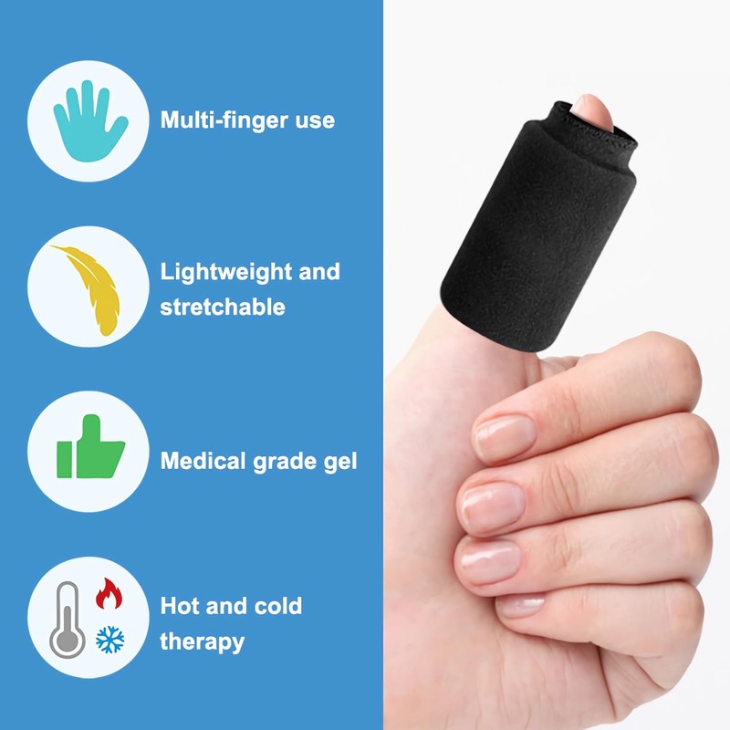 Finger Ice Pack - 4pcs Reusable Cryotherapy Freeze Sleeve for