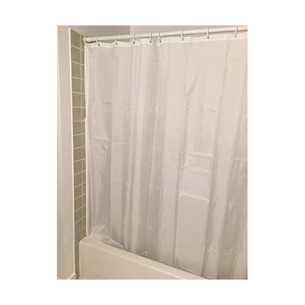 StayDry Systems Splash Guard Shower Curtain (66" Wide White no