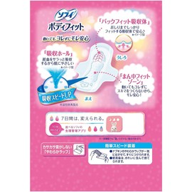 [Set of 3] Sophy Body Fit for Regular Daily Use, With Wings, 8.3 inches (21 cm), 22 Packs x 3