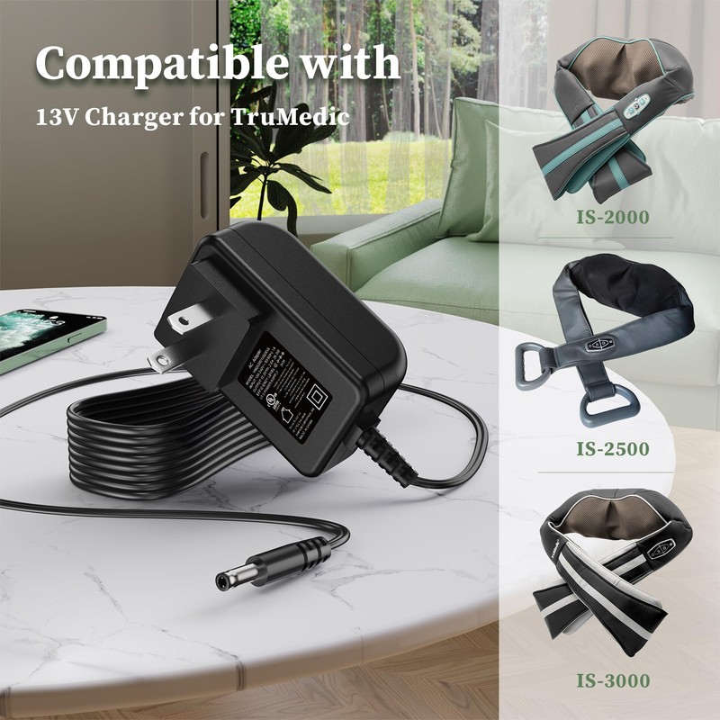 13V Charger for TruMedic IS-2000 IS2000 TM IS-2500 IS2500 IS-3000