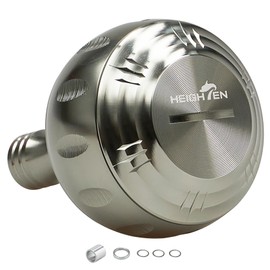 HEIGHTEN 1.8 inches (45 mm) Power Reel Handle Knob 4 Colors Shimano B Type Daiwa Large Size Universal Harmer Series (Gunmetal, 1.8 inches (45 mm) (86 mm)
