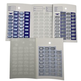31 Day Monthly Cold Seal Medication Pill Blister Cards, Disposable Easy to Use Pill Organizer for Summer Camps, Pharmacists, Caregivers (Pack of 12)
