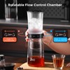 Bincoo Glass Ice Coffee Dripper with Adjustable Dripe Flow Control,