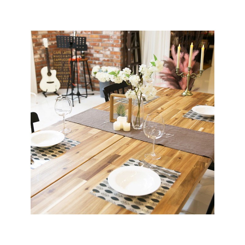 [Syracus] Induction protection mat square (medium) 26x26cm, leaf leaves_purple purple