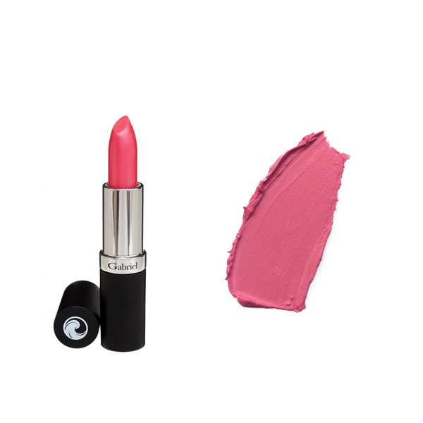 Gabriel Cosmetics Lipstick (Sheer Pink - Bubble Gum Pink/Cool Crème), Natural, Paraben Free, Vegan, Gluten-free,Cruelty-free, Non GMO, High performance and long lasting, Infused with Jojoba Seed Oil & Aloe, 0.13 Oz.
