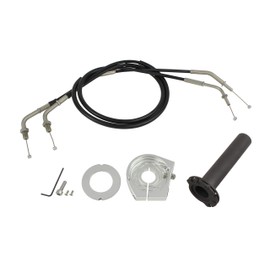POSH FAITH Motorcycle Goods Smooth Slimline High Throttle Kit Zephyr 400 | Zephyr 400 Chi | Zephyr 750 | ZRX400 | ZRX1100II | ZRX1200R/S | ZZR1100(D) Silver 031567-S1