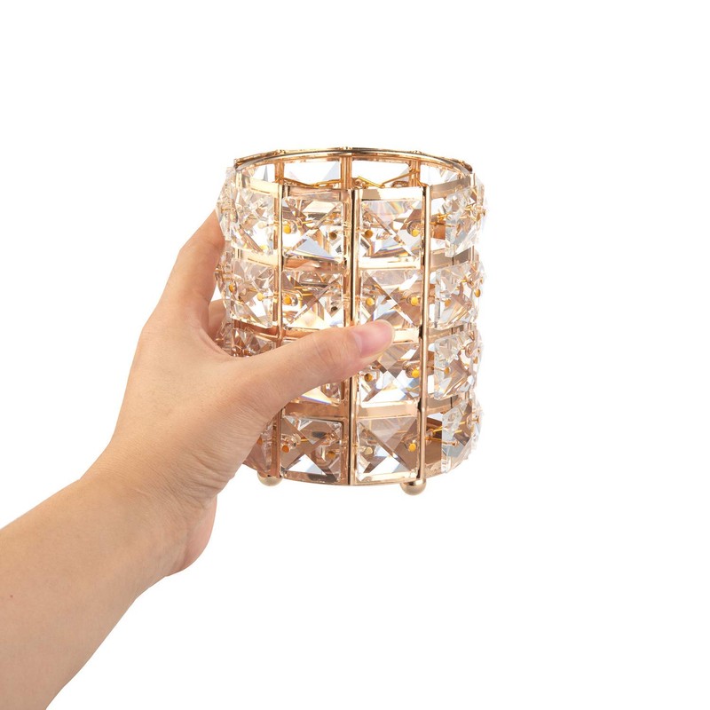 Feyarl Crystal Beads Makeup Brush Holder Pen Pencil Holder Storage