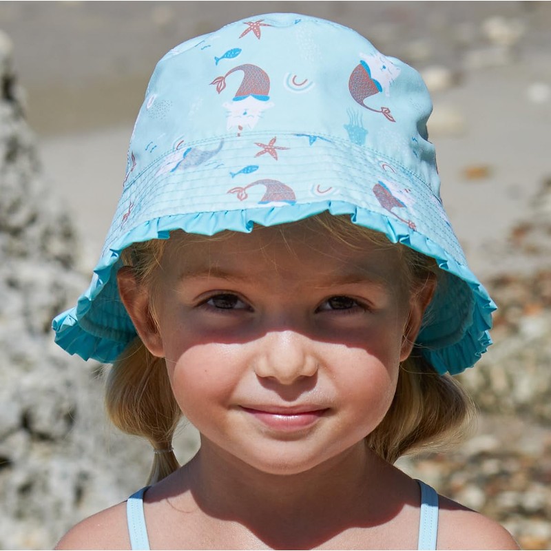 Playshoes Girls' UV Protection Sun Hat Bathing Cap Headgear Unicorn