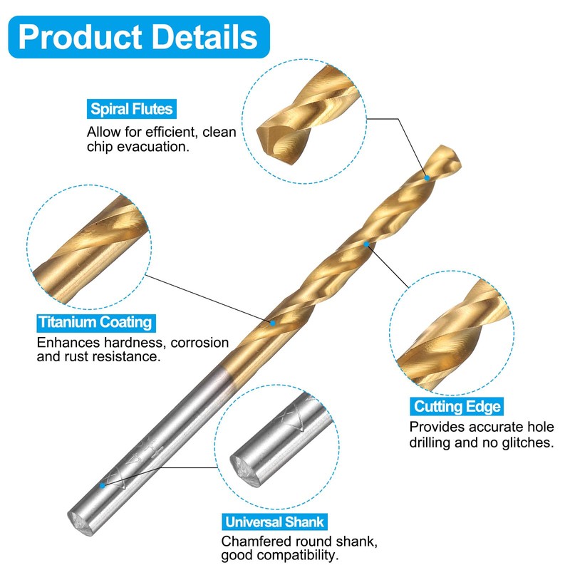 sourcing map Tap and Drill Bit Set, 1pcs M5 x