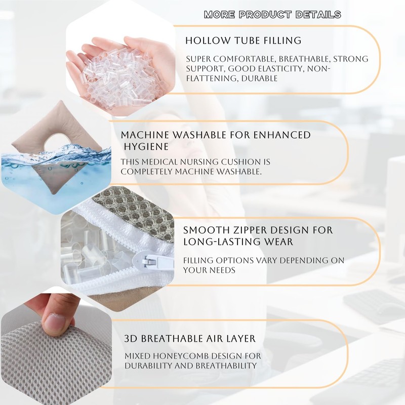 LAROTSUBA Pressure Ulcer Cushion,Bed Sore Cushions,Donut Pillow for Bed sores,Soft,Breathable