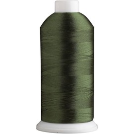 Superpunch Embroidery Thread, 40wt Large Spool 5000m, 100% Polyester, Army Green 240, Machine Embroidery Thread for Commercial & Domestic Use, 175 Popular Colors