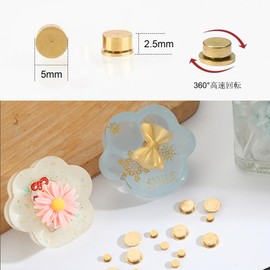 Joebo 20pcs Nail Parts Rotating Bearing Nail Charms Spin Pedestal Rotating Nail Tools Jewelry Parts 3d Nail Art Women Girls DIY Deco Material