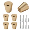 Beilala Gold Cupboard Handles Knobs Modern, 6 Pack Kitchen Cabinet