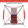 Adjustable Baseball Strike Zone Target Net, Waterproof Baseball Pitching Target