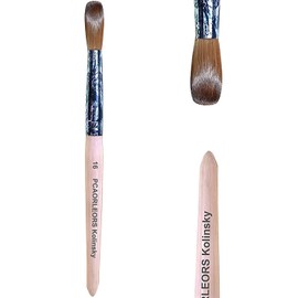 PCAORLEORS Kolinsky Acrylic Nail Brush with Pure Mink Sable Hair and Wooden Handle, Latest Types Round Gel Brush for Acrylic Power and Nail Extension (#14)