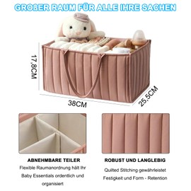 STEFUEWILL17 Large Capacity Changing Organiser - Multifunctional Storage Nappy Organiser, High-Quality Practical Baby Accessories, Portable Changing Table Organiser for Trips with Baby