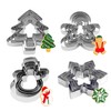KEELYY Christmas Cookie Cutters, Set of 20, Stainless Steel Gingerbread Man, Snowflake, Snowman, Christmas Tree Cookie Moulds for Christmas Baking