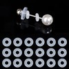 0.28 Inch Silicone Earring Backs Stopper Rings for Piercings, Clear
