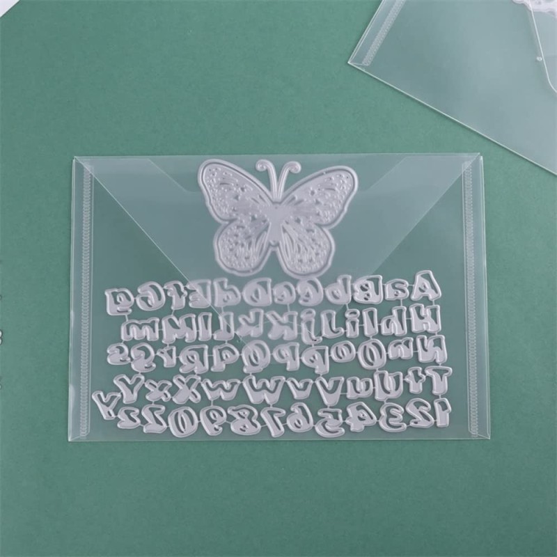 30 Pieces Stamps and Dies Storage Bags Pockets Resealable Plastic