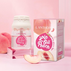 Peach Lip Oil, 8ml, Hydrating and Plumping Gloss for Moisturising and Repairing Lips