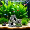 WaigN Artificial Moss Rock Aquarium Stone Cave – Resin Fish