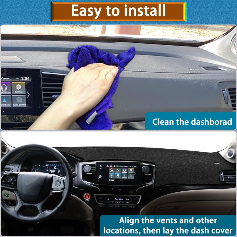 ZOXOQ Dashboard Cover for Honda Pilot Accessories 2016-2022 / Passport