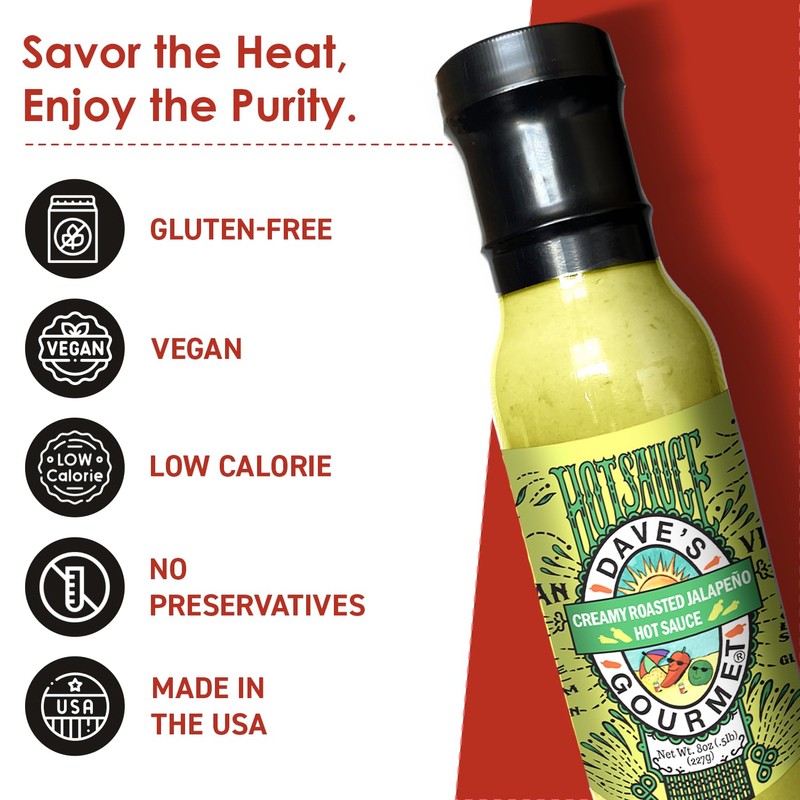 Dave’s Gourmet Creamy Roasted Jalapeno Hot Sauce - Moderately Spicy