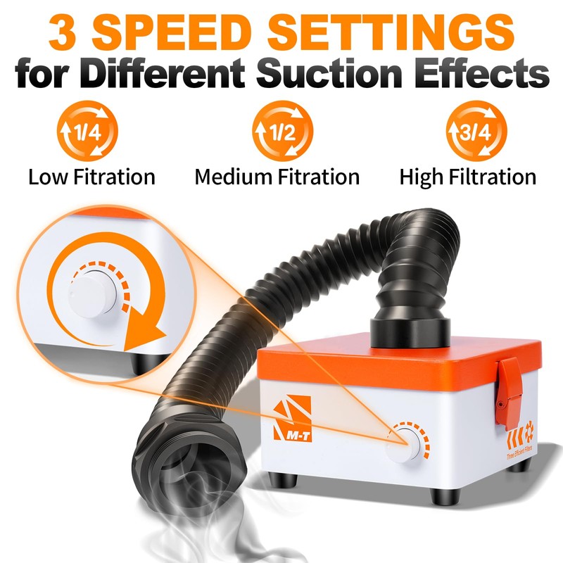 M-T Solder Fume Extractor, 80W 168m³/h Soldering Fume Extractor Smoke