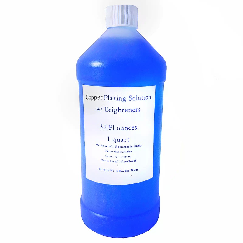 Copper Electroplating 32oz Copper Plating Solution with Anode & Brighteners,