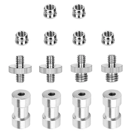 BTtime Camera Screws, 14-Piece Set, 1/4 inch, 3/8 inch, Screw Conversion Adapter, Camera Screw Adapter Set, Compatible with Tripods, Monopods, SLR and Cloud Heads, Fixed Screw Adapter, Photography