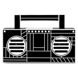 QFX BT-41-Boom Bluetooth Streaming TWS Ready Lightshow Speaker (Black)