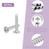 sourcing map M4x25mm Flat Head Phillips Drive Self Tapping Screws,