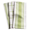 KAF Home Centerband/Basketweave/Windowpane - Set of 3 Kitchen towel (Sprout)